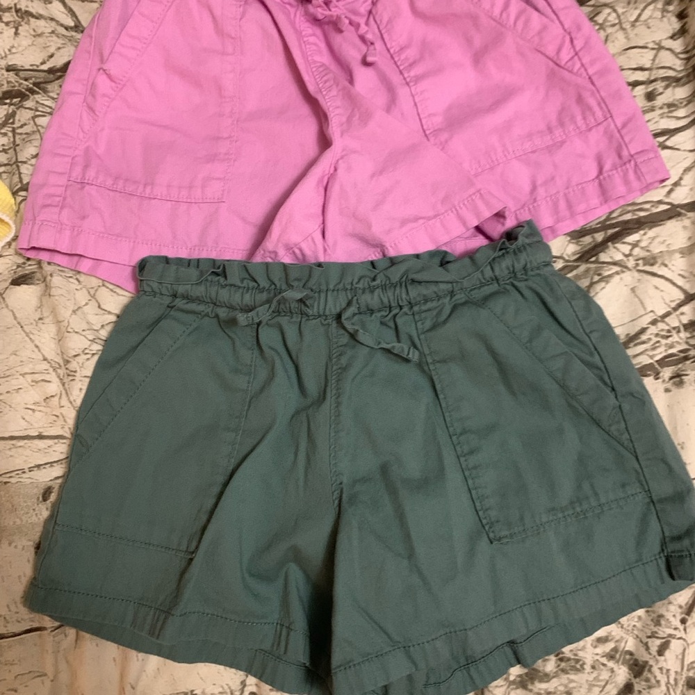 Gap Kids Drawstring Shorts - Pink & Green, excellent condition sz4/5